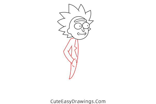 how to draw rick sanchez - www.cuteeasydrawings.com