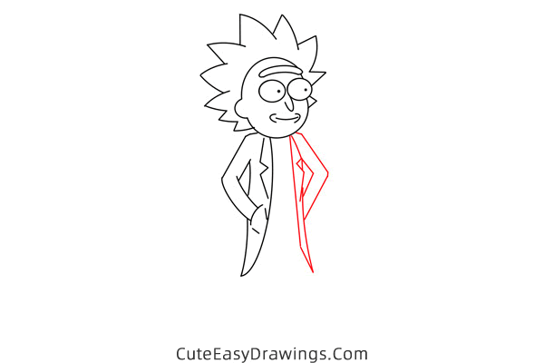 how to draw rick sanchez - www.cuteeasydrawings.com