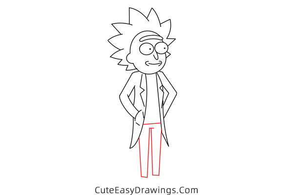 how to draw rick sanchez - www.cuteeasydrawings.com