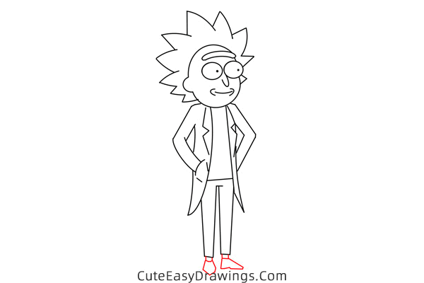 how to draw rick sanchez - www.cuteeasydrawings.com