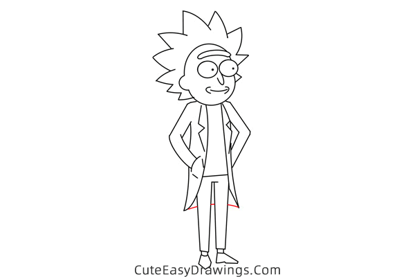 how to draw rick sanchez - www.cuteeasydrawings.com