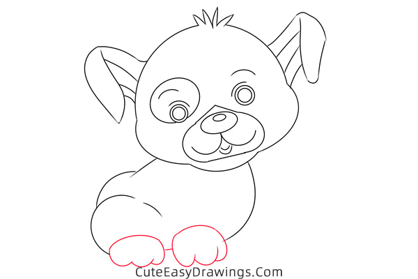 how to draw a cute puppy - www.cuteeasydrawings.com