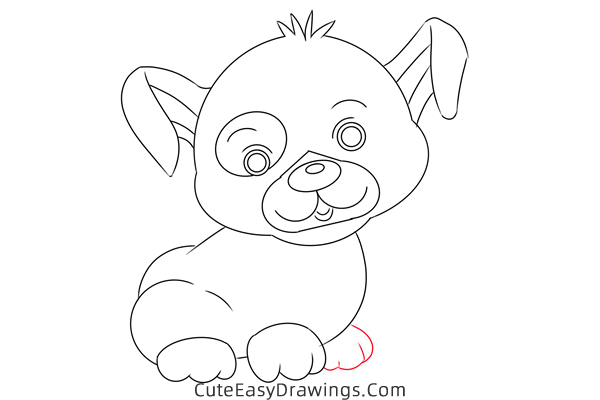 how to draw a cute puppy - www.cuteeasydrawings.com