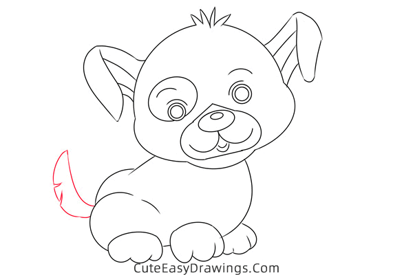 how to draw a cute puppy - www.cuteeasydrawings.com