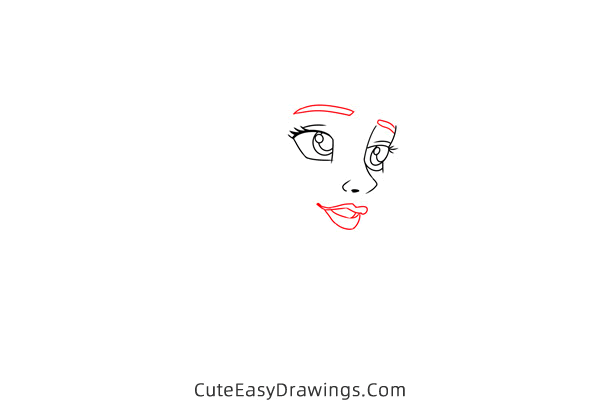 how to draw belle from beauty and the beast - www.cuteeasydrawings.com