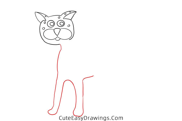 how to draw a cheetah - www.cuteeasydrawings.com