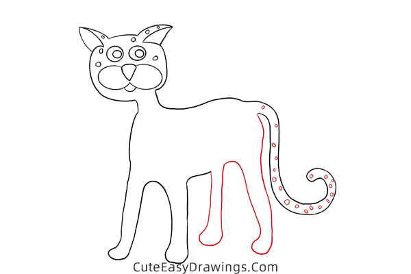 how to draw a cheetah - www.cuteeasydrawings.com