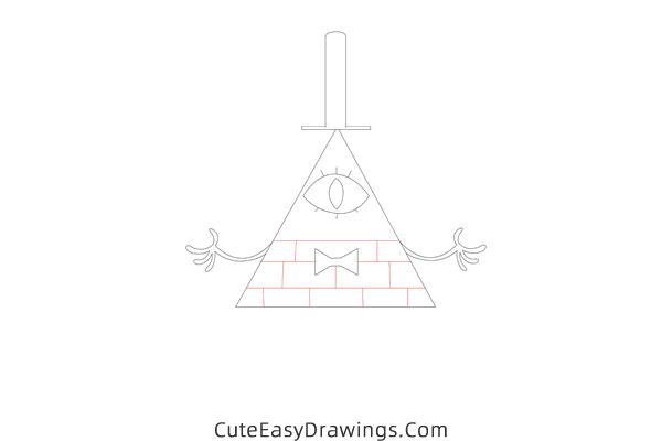 how to draw bill cipher from gravity falls - www.cuteeasydrawings.com