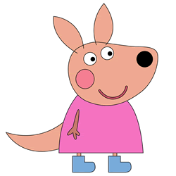 How to Draw Kylie Kangaroo from Peppa Pig Step by Step