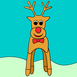 How to Draw a Gingerbread Rudolph Step by Step