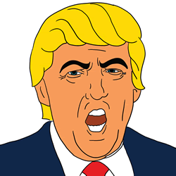 How to Draw Donald Trump Step by Step