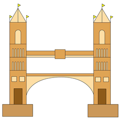 How to Draw Tower Bridge Step by Step