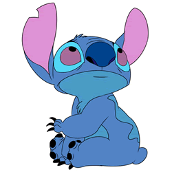 How to Draw Stitch Looking Up Step by Step