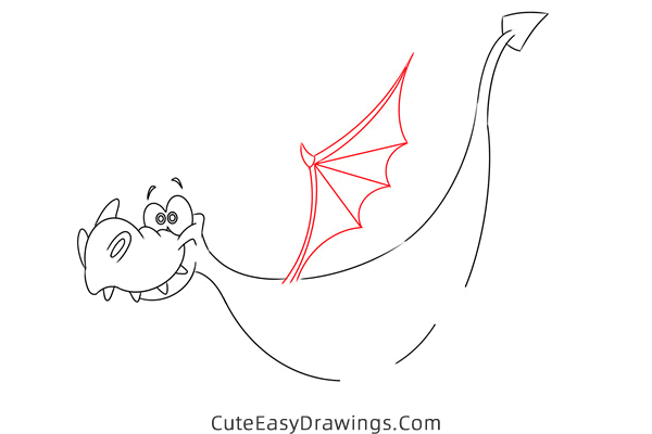 how to draw a dragon - www.cuteeasydrawings.com