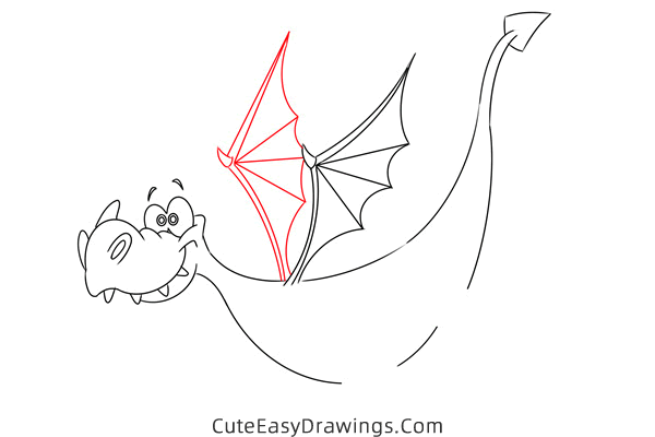 how to draw a dragon - www.cuteeasydrawings.com