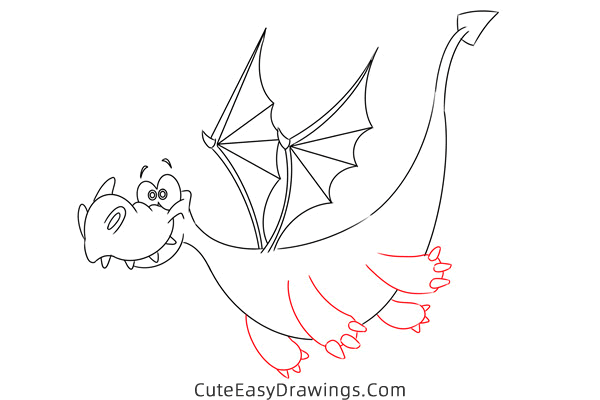 how to draw a dragon - www.cuteeasydrawings.com