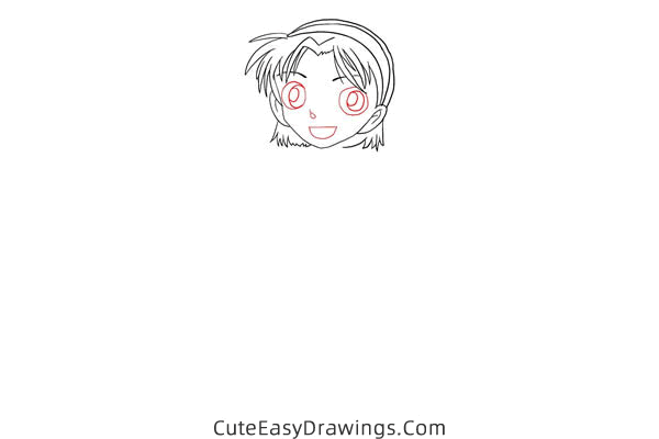 how to draw ayumi yoshida from detective conan - www.cuteeasydrawings.com