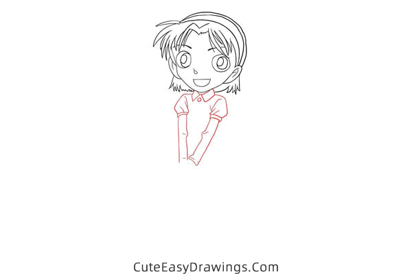 how to draw ayumi yoshida from detective conan - www.cuteeasydrawings.com