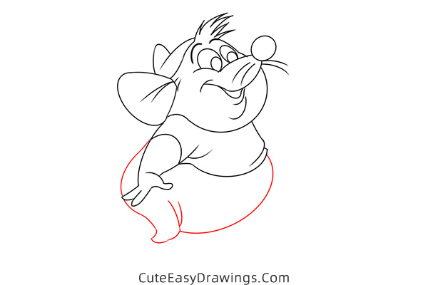 how to draw gus from cinderella - www.cuteeasydrawings.com