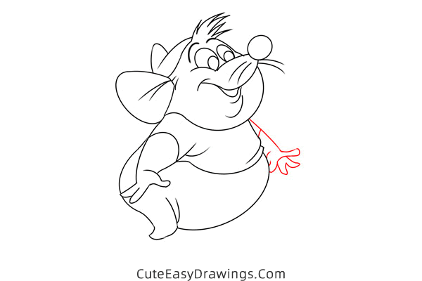 how to draw gus from cinderella - www.cuteeasydrawings.com