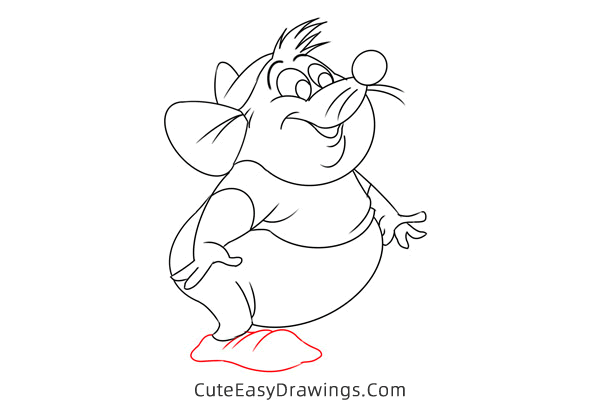 how to draw gus from cinderella - www.cuteeasydrawings.com