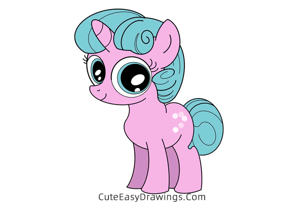 how to draw a pony from my little pony - www.cuteeasydrawings.com