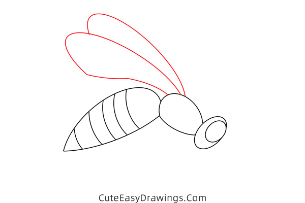 how to draw a bee on a flower - www.cuteeasydrawings.com