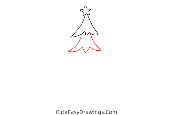 how to draw a christmas tree easy - www.cuteeasydrawings.com