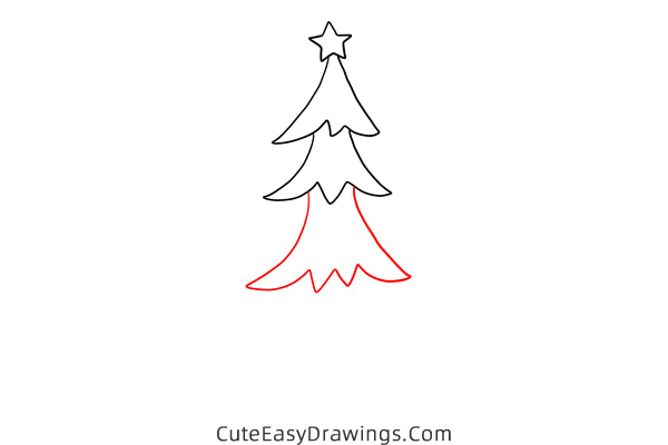 how to draw a christmas tree easy - www.cuteeasydrawings.com