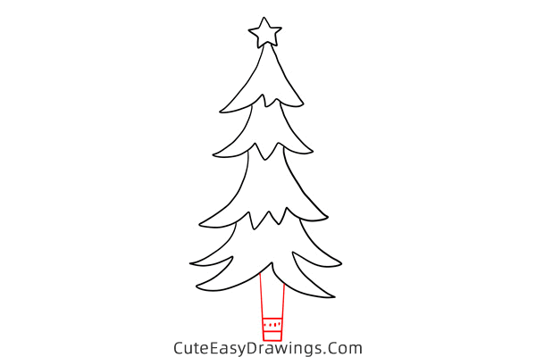 how to draw a christmas tree easy - www.cuteeasydrawings.com