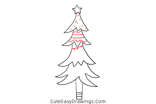 how to draw a christmas tree easy - www.cuteeasydrawings.com