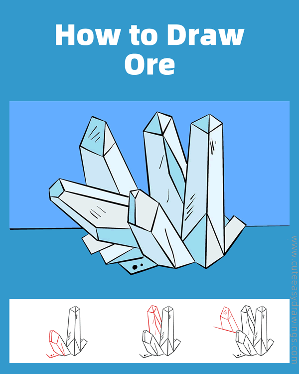 how to draw ore - www.cuteeasydrawings.com