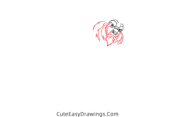 how to draw the beast from beauty and the beast - www.cuteeasydrawings.com