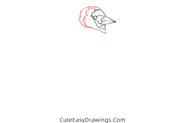 how to draw a goldfinch - www.cuteeasydrawings.com