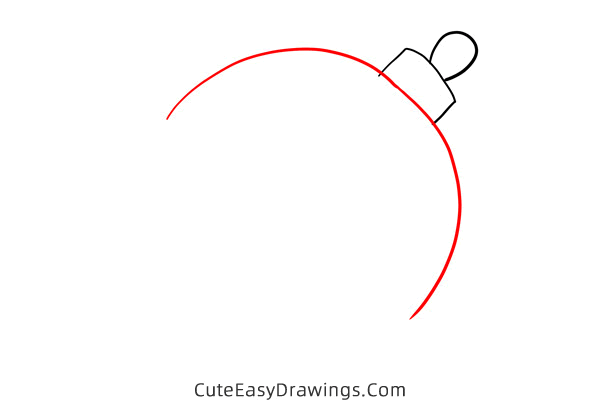 how to draw a christmas ball - www.cuteeasydrawings.com