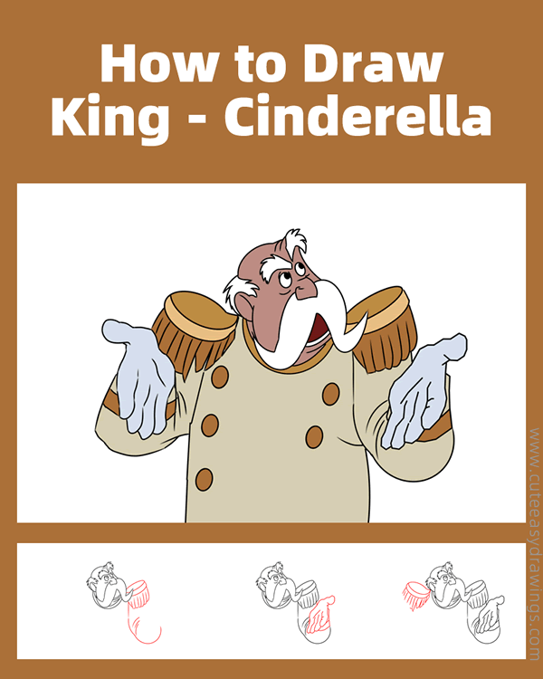 how to draw the king from cinderella - www.cuteeasydrawings.com