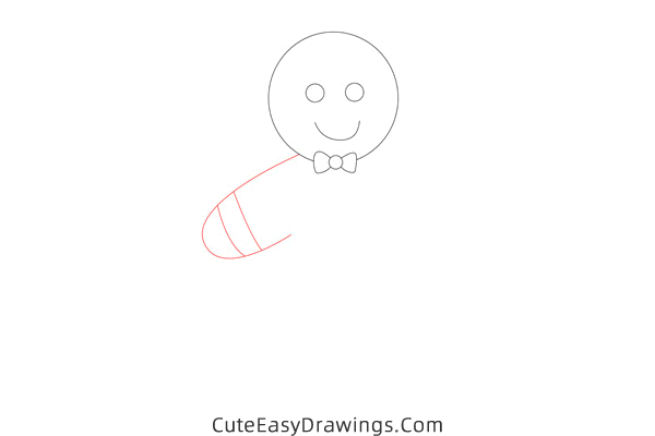 how to draw a christmas gingerbread man - www.cuteeasydrawings.com