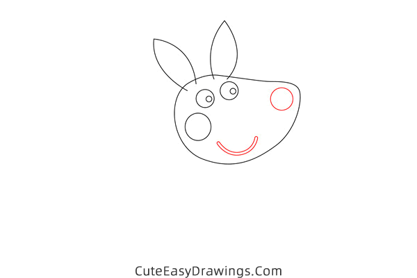 how to draw kylie kangaroo from peppa pig - www.cuteeasydrawings.com