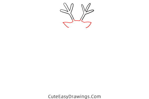 how to draw a gingerbread rudolph - www.cuteeasydrawings.com