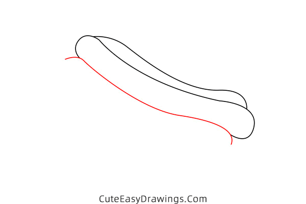 how to draw a hot dog - www.cuteeasydrawings.com