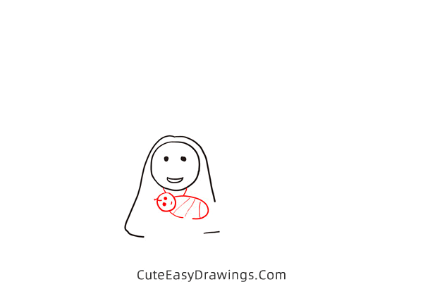 how to draw a family at christmas eve - www.cuteeasydrawings.com