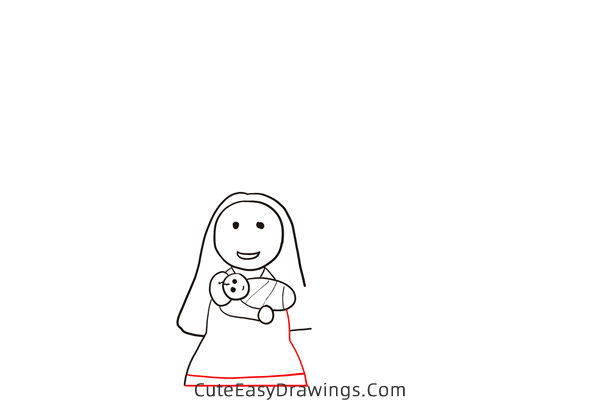 how to draw a family at christmas eve - www.cuteeasydrawings.com