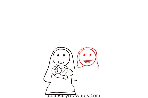 how to draw a family at christmas eve - www.cuteeasydrawings.com