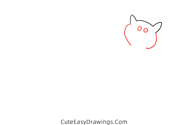 how to draw a black cat easy - www.cuteeasydrawings.com