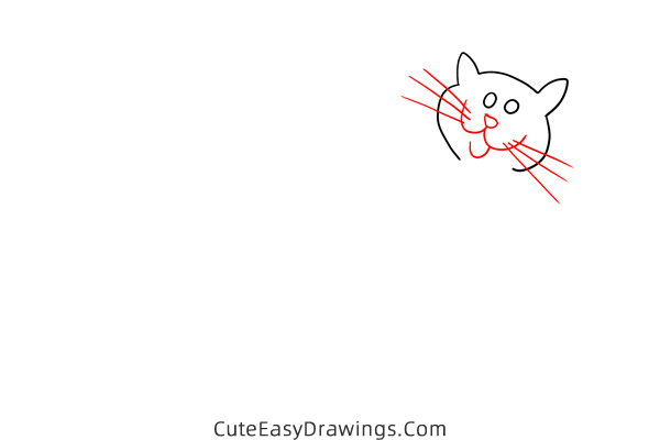 how to draw a black cat easy - www.cuteeasydrawings.com