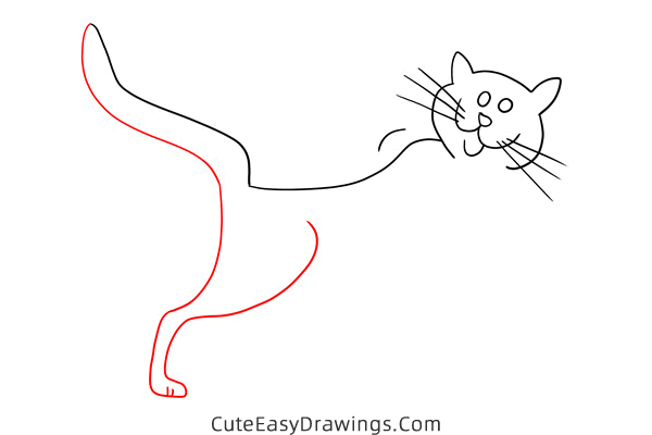 how to draw a black cat easy - www.cuteeasydrawings.com