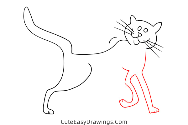 how to draw a black cat easy - www.cuteeasydrawings.com