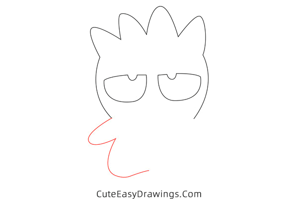 how to draw badtz maru - www.cuteeasydrawings.com