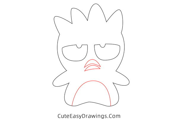 how to draw badtz maru - www.cuteeasydrawings.com