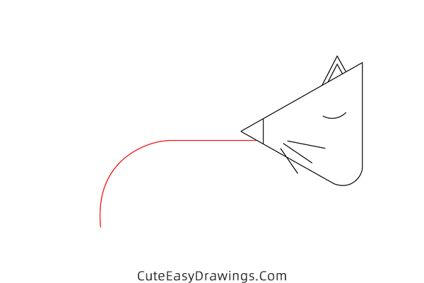 how to draw a sleeping fox - www.cuteeasydrawings.com